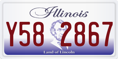 IL license plate Y582867