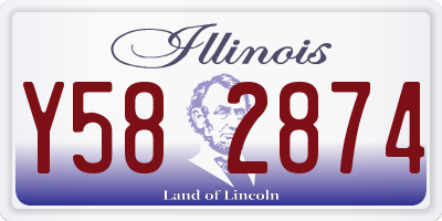 IL license plate Y582874