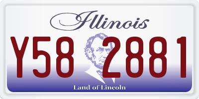 IL license plate Y582881