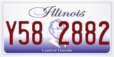 IL license plate Y582882