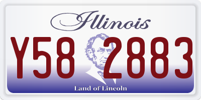 IL license plate Y582883