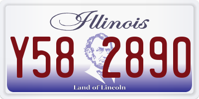 IL license plate Y582890