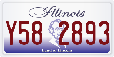 IL license plate Y582893