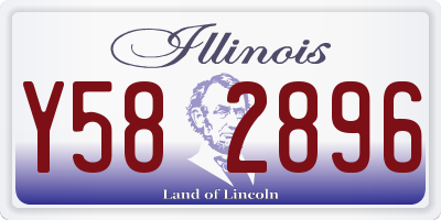 IL license plate Y582896