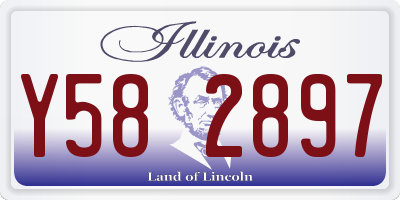 IL license plate Y582897