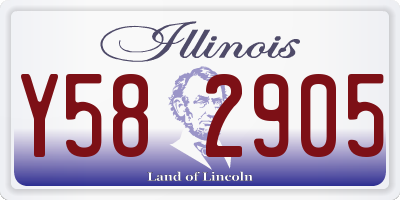 IL license plate Y582905