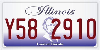 IL license plate Y582910