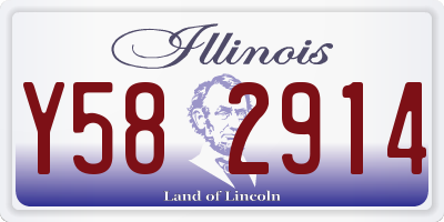 IL license plate Y582914