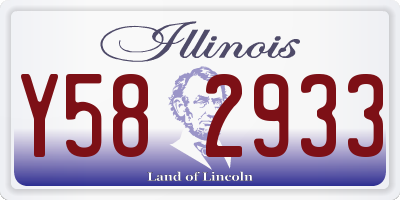 IL license plate Y582933