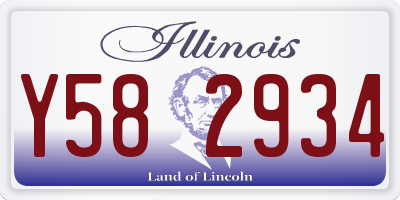 IL license plate Y582934