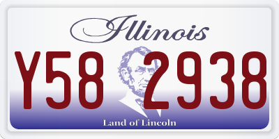 IL license plate Y582938