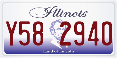 IL license plate Y582940