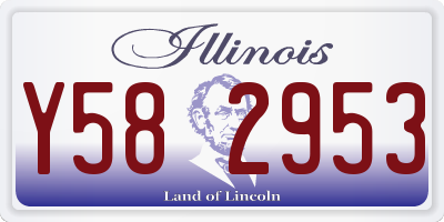 IL license plate Y582953