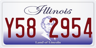 IL license plate Y582954