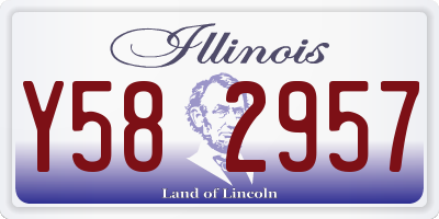 IL license plate Y582957