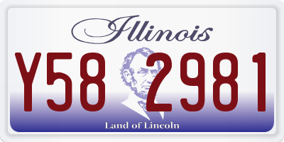 IL license plate Y582981