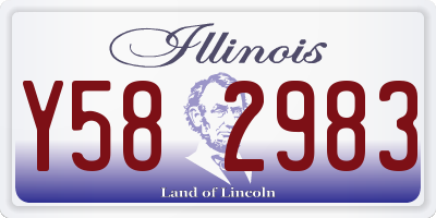 IL license plate Y582983