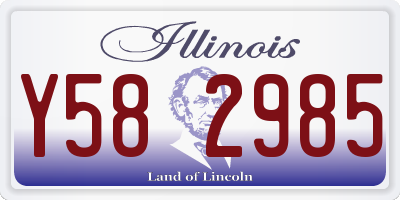 IL license plate Y582985