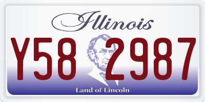 IL license plate Y582987