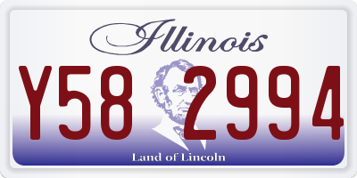 IL license plate Y582994