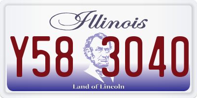 IL license plate Y583040