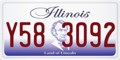 IL license plate Y583092