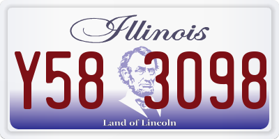 IL license plate Y583098