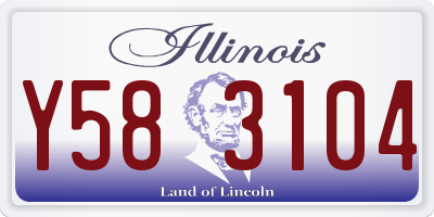 IL license plate Y583104