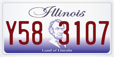 IL license plate Y583107