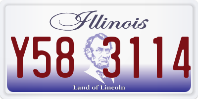 IL license plate Y583114