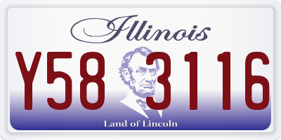 IL license plate Y583116