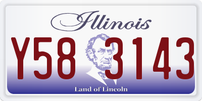 IL license plate Y583143