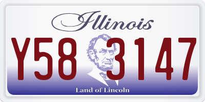 IL license plate Y583147