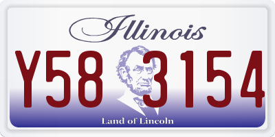 IL license plate Y583154
