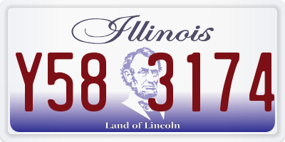 IL license plate Y583174