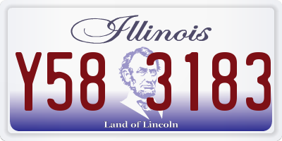 IL license plate Y583183