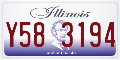 IL license plate Y583194