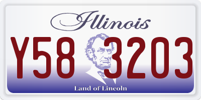 IL license plate Y583203