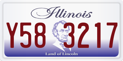 IL license plate Y583217