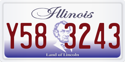 IL license plate Y583243