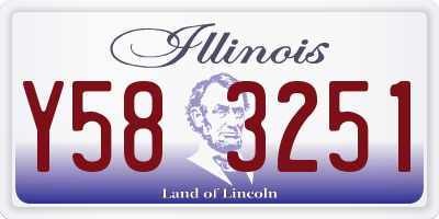 IL license plate Y583251