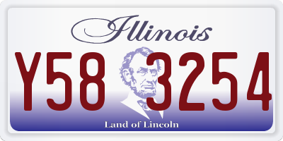 IL license plate Y583254