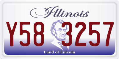 IL license plate Y583257