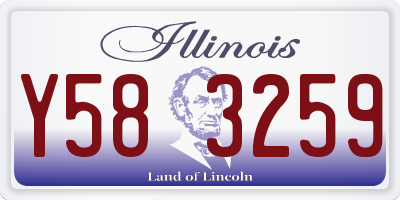 IL license plate Y583259