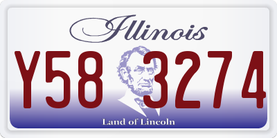 IL license plate Y583274