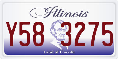 IL license plate Y583275