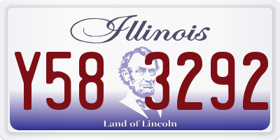 IL license plate Y583292