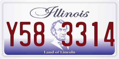 IL license plate Y583314