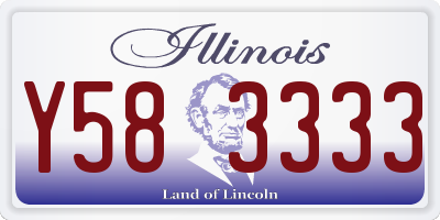 IL license plate Y583333
