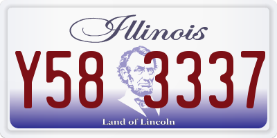 IL license plate Y583337